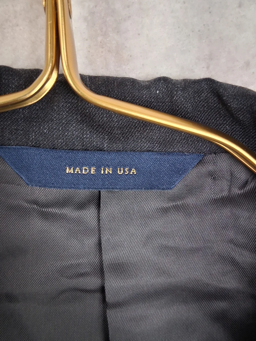 Brooks Brothers 1818 Regent Blazer 42R Solid Charcoal Gray Wool Jacket USA Made